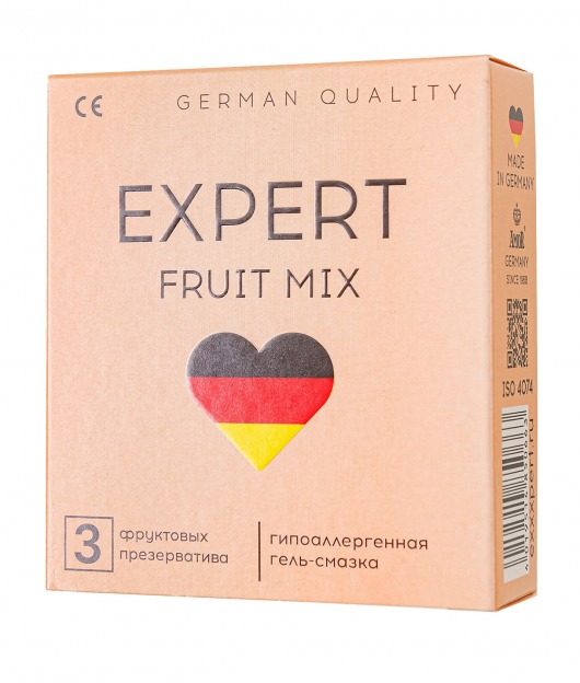 Ароматизированные презервативы EXPERT Fruit Mix - 3 шт. - Expert - купить с доставкой в Новочеркасске