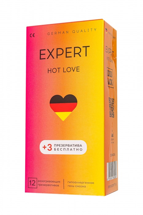 Презервативы EXPERT Hot Love с разогревающим эффектом - 12 шт.(+3 в подарок) - Expert - купить с доставкой в Новочеркасске