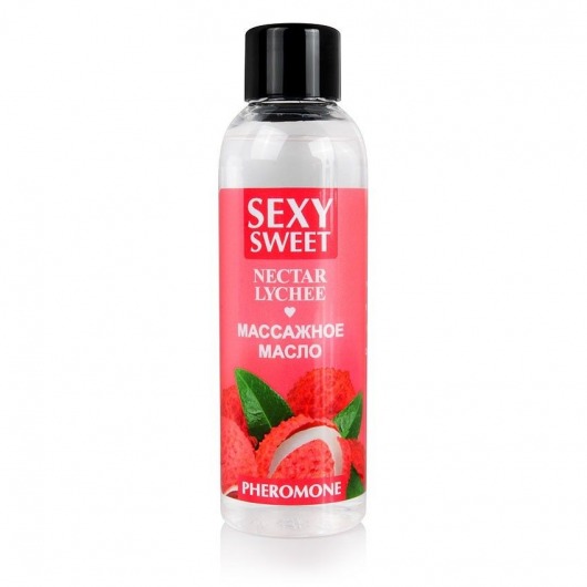 Массажное масло Sexy Sweet Nectar Lychee с феромонами и ароматом личи - 75 мл. - Биоритм - купить с доставкой в Новочеркасске