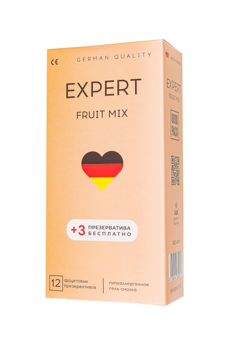 Ароматизированные презервативы EXPERT Fruit Mix - 12 шт.(+3 в подарок) - Expert - купить с доставкой в Новочеркасске