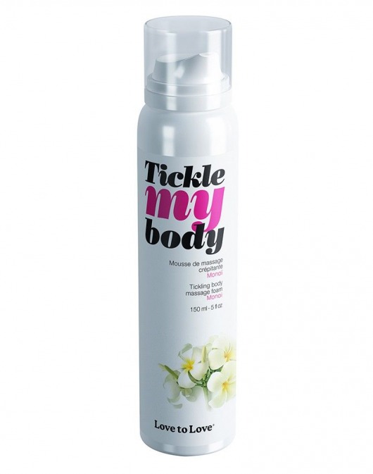 Массажная хрустящая пенка Tickle My Body Monoi с ароматом моной - 150 мл. - Love to Love - купить с доставкой в Новочеркасске