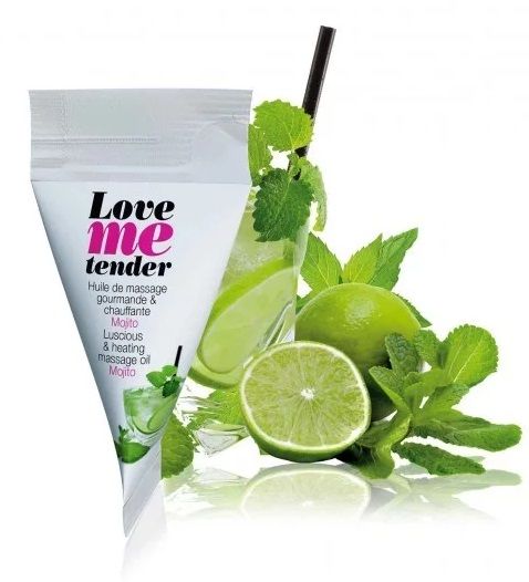 Съедобное согревающее массажное масло Love Me Tender Mojito с ароматом мохито - 10 мл. - Love to Love - купить с доставкой в Новочеркасске