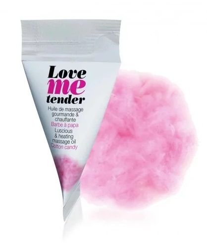 Съедобное согревающее массажное масло Love Me Tender Cotton Candy с ароматом сладкой ваты - 10 мл. - Love to Love - купить с доставкой в Новочеркасске