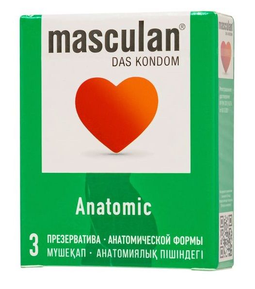 Презервативы анатомической формы Masculan Anatomic - 3 шт. - Masculan - купить с доставкой в Новочеркасске