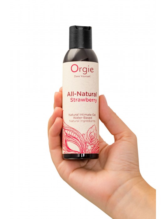Интимный гель на водной основе All-Natural Strawberry с ароматом клубники - 150 мл. - ORGIE - купить с доставкой в Новочеркасске