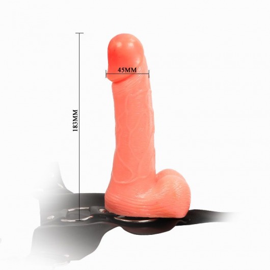 Женский страпон изогнутой формы - 18,3 см. - Baile - купить с доставкой в Новочеркасске