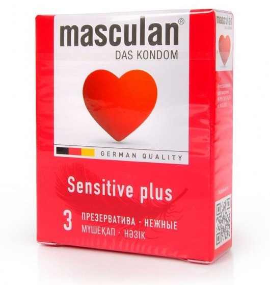 Презервативы Masculan Sensitive plus - 3 шт. - Masculan - купить с доставкой в Новочеркасске