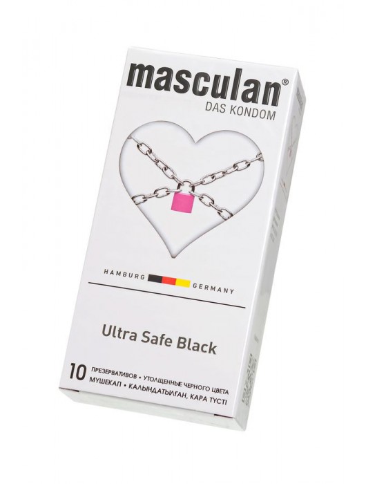Ультрапрочные презервативы Masculan Ultra Safe Black - 10 шт. - Masculan - купить с доставкой в Новочеркасске