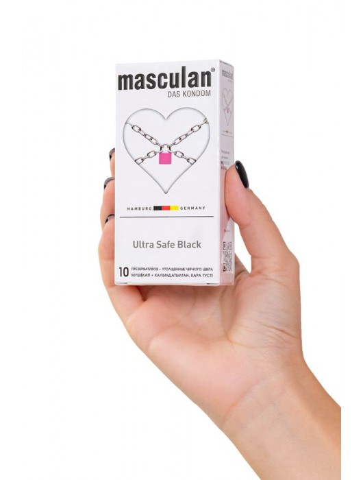 Ультрапрочные презервативы Masculan Ultra Safe Black - 10 шт. - Masculan - купить с доставкой в Новочеркасске