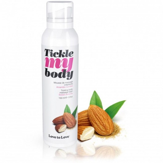 Массажная хрустящая пенка Tickle My Body Sweet Almonds с ароматом миндаля - 150 мл. - Love to Love - купить с доставкой в Новочеркасске