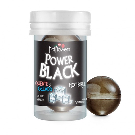 Интимный гель Power Black Hot Ball с охлаждающе-разогревающим эффектом (2 шарика по 3 гр.) - HotFlowers - купить с доставкой в Новочеркасске