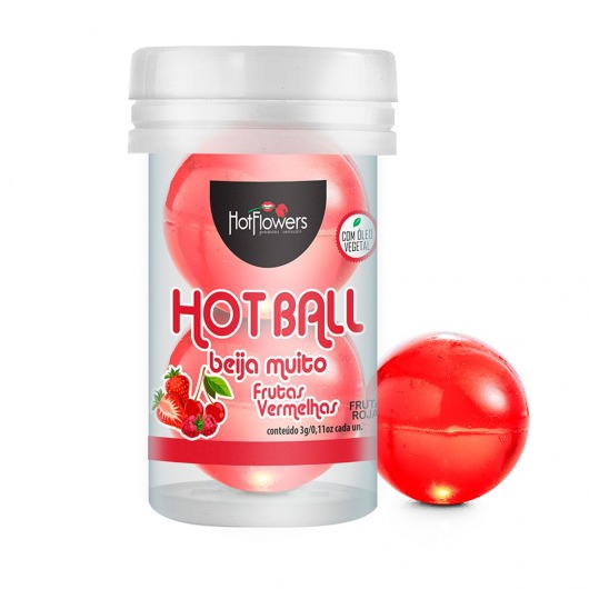 Лубрикант на масляной основе Hot Ball Beija Muito с ароматом ягод (2 шарика по 3 гр.) - HotFlowers - купить с доставкой в Новочеркасске