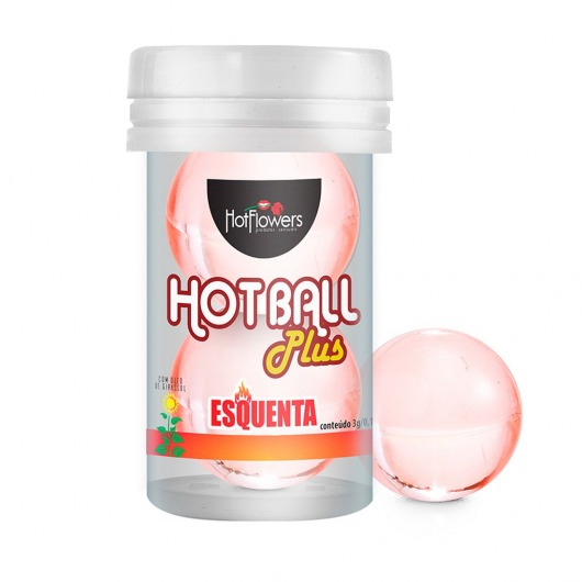 Лубрикант на масляной основе Hot Ball Plus с разогревающим эффектом (2 шарика по 3 гр.) - HotFlowers - купить с доставкой в Новочеркасске