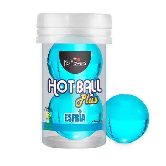 Лубрикант на масляной основе Hot Ball Plus с охлаждающим эффектом (2 шарика по 3 гр.) - HotFlowers - купить с доставкой в Новочеркасске