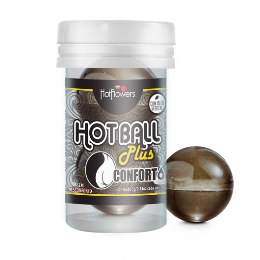 Анальный лубрикант на масляной основе Hot Ball Plus Conforto (2 шарика по 3 гр.) - HotFlowers - купить с доставкой в Новочеркасске