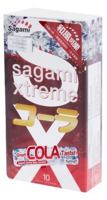 Ароматизированные презервативы Sagami Xtreme COLA - 10 шт. - Sagami - купить с доставкой в Новочеркасске