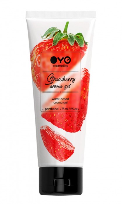 Лубрикант на водной основе OYO Aroma Gel Strawberry с ароматом клубники - 75 мл. - OYO - купить с доставкой в Новочеркасске