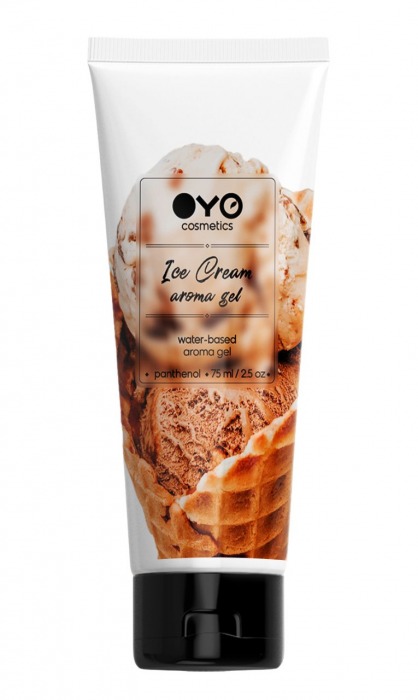 Лубрикант на водной основе OYO Aroma Gel Ice Cream с ароматом пломбира - 75 мл. - OYO - купить с доставкой в Новочеркасске