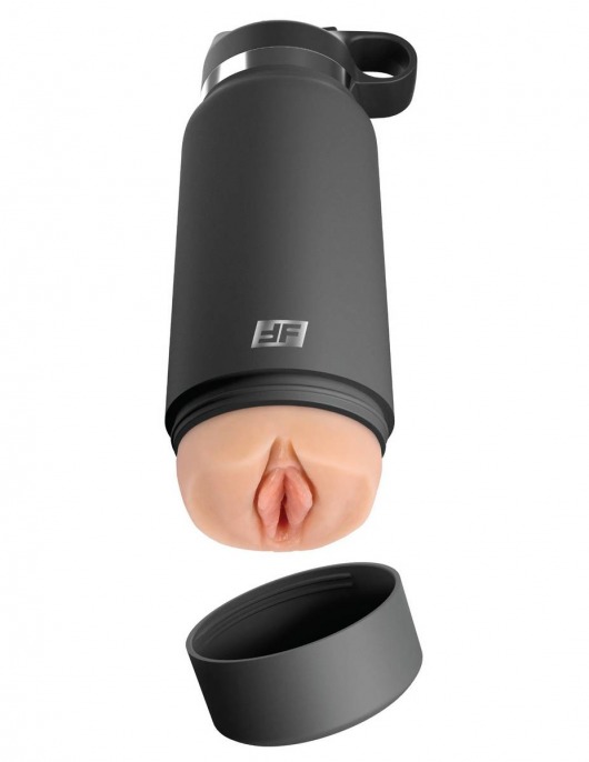 Серый мастурбатор в виде бутылки F*ck Flask - Pipedream - в Новочеркасске купить с доставкой