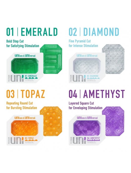 Набор из 4 мастурбаторов-стимуляторов Tenga Uni Variety Pack - Tenga - в Новочеркасске купить с доставкой
