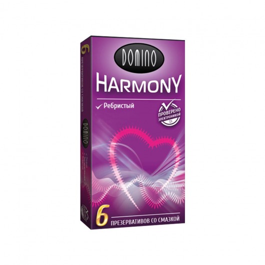 Презервативы с рёбрышками Domino Harmony - 6 шт. - Domino - купить с доставкой в Новочеркасске