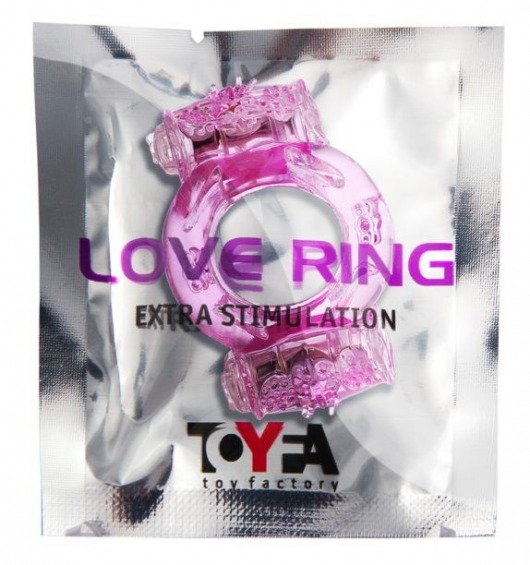 Розовое виброкольцо с двумя батарейками - Toyfa Basic - в Новочеркасске купить с доставкой
