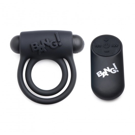 Черное эрекционное виброкольцо 28X Remote Control Vibrating Cock Ring   Bullet - XR Brands - в Новочеркасске купить с доставкой