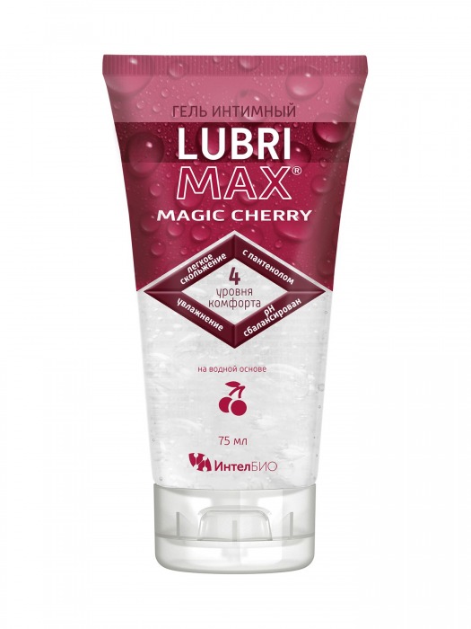 Интимный гель-смазка на водной основе Lubrimax Magic Cherry - 75 мл. - ИнтелБИО - купить с доставкой в Новочеркасске