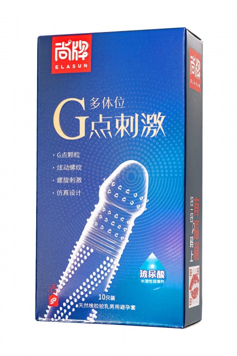 Ультратонкие презервативы Elasun G-spot stimulation с ребрами и точками - 10 шт. - Elasun - купить с доставкой в Новочеркасске