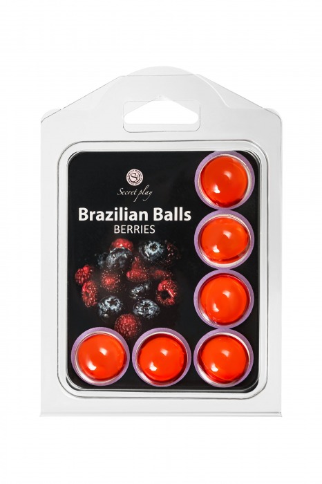 Набор из 6 шариков с массажным маслом Brazilian Balls с ароматом ягод - Secret Play - купить с доставкой в Новочеркасске