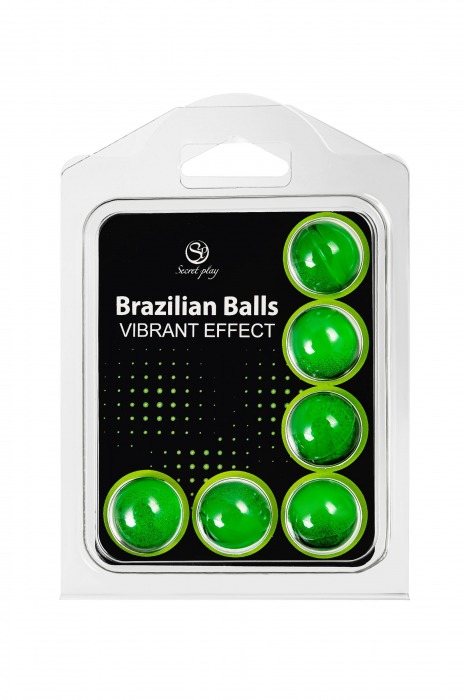 Набор из 6 шариков с массажным маслом Brazilian Balls с эффектом вибрации - Secret Play - купить с доставкой в Новочеркасске