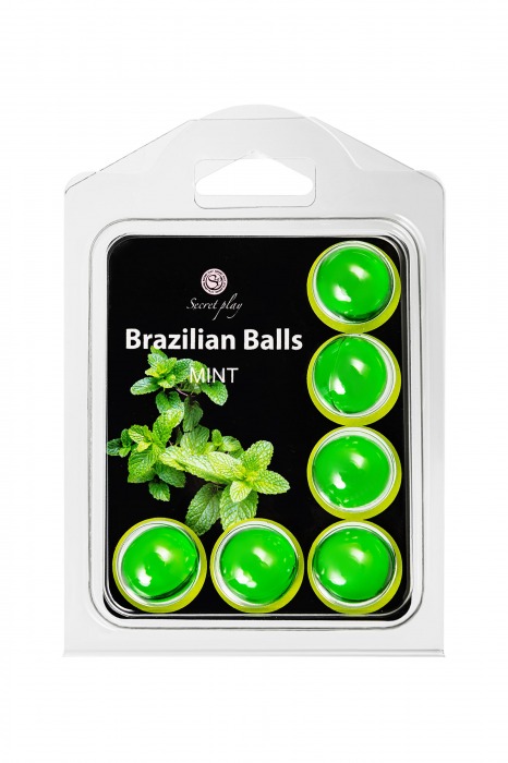 Набор из 6 шариков с массажным маслом Brazilian Balls с ароматом мяты - Secret Play - купить с доставкой в Новочеркасске