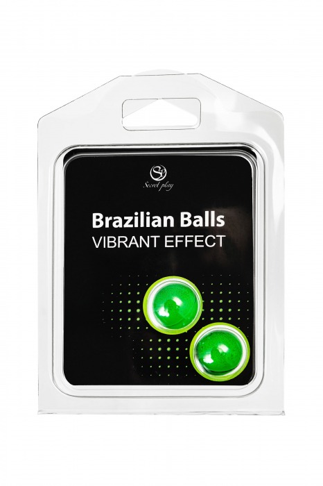 Набор из 2 шариков с массажным маслом Brazilian Balls с эффектом вибрации - Secret Play - купить с доставкой в Новочеркасске