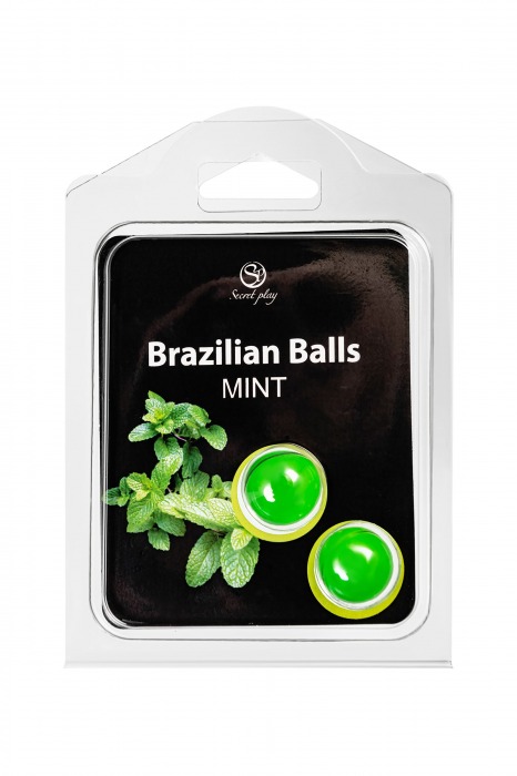 Набор из 2 шариков с массажным маслом Brazilian Balls с ароматом мяты - Secret Play - купить с доставкой в Новочеркасске