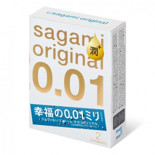 Увлажнённые презервативы Sagami Original 0.01 Extra Lub - 2 шт. - Sagami - купить с доставкой в Новочеркасске