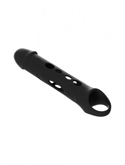 Черная насадка-удлинитель Vibrating Extender With Remote с вибрацией - Dream Toys - в Новочеркасске купить с доставкой