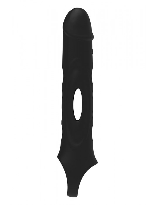 Черная насадка-удлинитель Vibrating Extender With Remote с вибрацией - Dream Toys - в Новочеркасске купить с доставкой