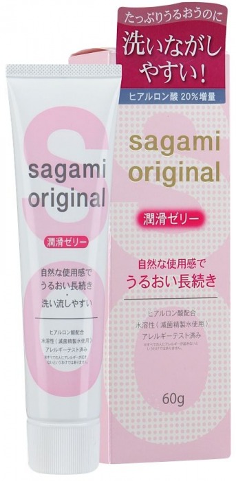 Гель-смазка на водной основе Sagami Original - 60 гр. - Sagami - купить с доставкой в Новочеркасске