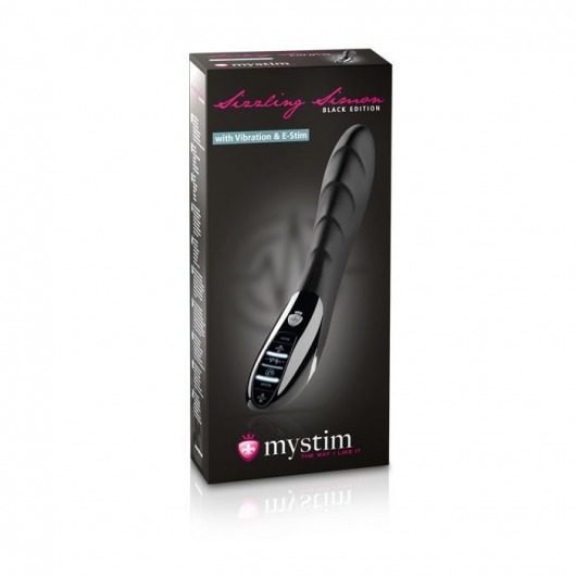 Вибратор с электростимуляцией Sizzling Simon Black Edition - 27 см. - MyStim - купить с доставкой в Новочеркасске