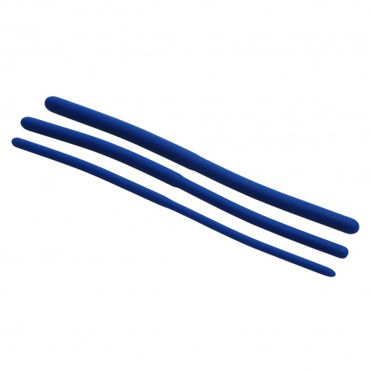 Набор из 3 синих силиконовых уретральных расширителей Invasion Silicone Urethral Sound Trainer Set - XR Brands - купить с доставкой в Новочеркасске