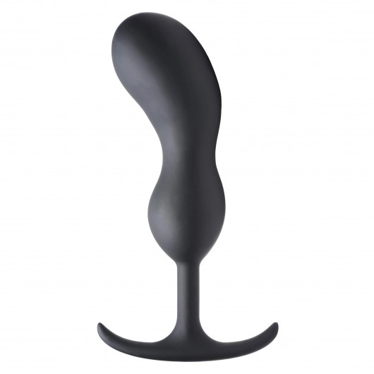 Черный массажер простаты с утяжелителями Premium Silicone Weighted Prostate Plug XL - 20,8 см. - XR Brands - в Новочеркасске купить с доставкой