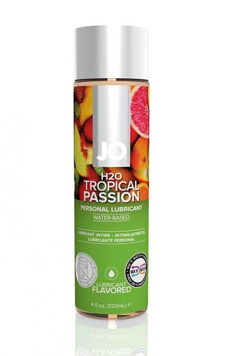 Лубрикант на водной основе с ароматом тропических фруктов JO Flavored Tropical Passion - 120 мл. - System JO - купить с доставкой в Новочеркасске