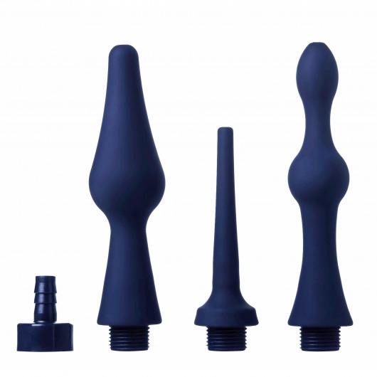 Набор из 3 универсальных насадок для анального душа Universal 3 Piece Silicone Enema Attachment Set - XR Brands - купить с доставкой в Новочеркасске