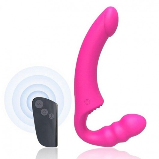 Розовый безремневой страпон Straples Strap-On Dildo - Erokay - купить с доставкой в Новочеркасске