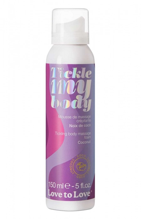 Массажная хрустящая пенка Tickle My Body Coconut с ароматом кокоса - 150 мл. - Love to Love - купить с доставкой в Новочеркасске