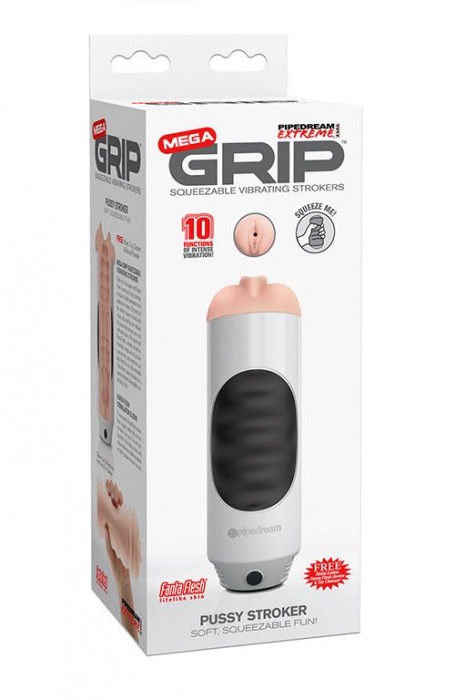 Мастурбатор-вагина Extreme Toyz Mega Grip Vibrating Stroker Mouth - Pipedream - в Новочеркасске купить с доставкой