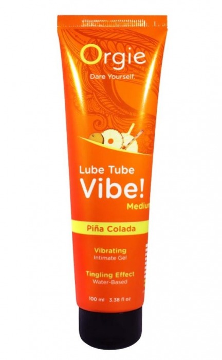 Гель с эффектом вибрации Lube Tube Vibe Medium Pina Colada - 100 мл. - ORGIE - купить с доставкой в Новочеркасске