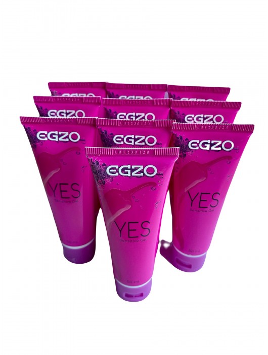 Набор из 10 согревающих лубрикантов на водной основе Egzo Yes (по 50 мл.) - EGZO - купить с доставкой в Новочеркасске