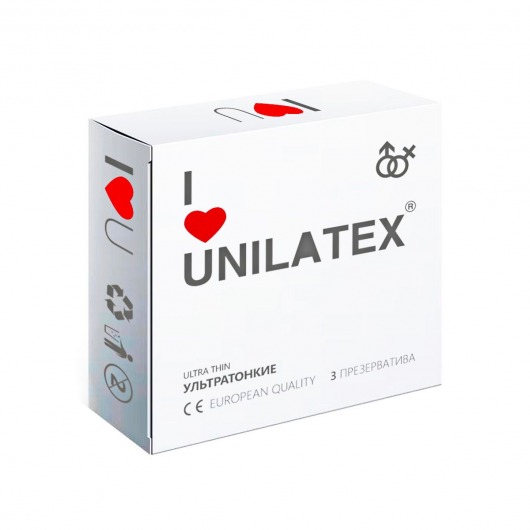 Ультратонкие презервативы Unilatex Ultra Thin - 3 шт. - Unilatex - купить с доставкой в Новочеркасске