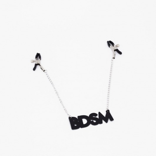 Зажимы на соски с кожаной подвеской BDSM - Crazy Handmade - купить с доставкой в Новочеркасске